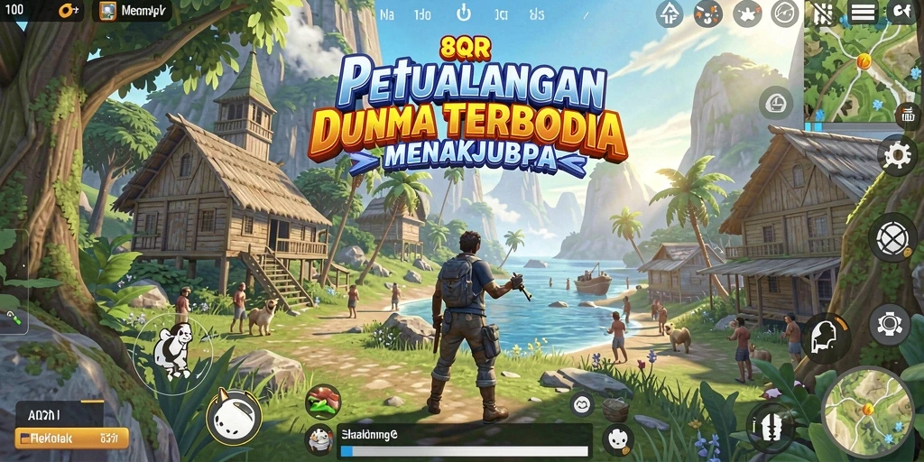 Screenshot 8QR menampilkan dunia terbuka yang menakjubkan dan penuh petualangan.