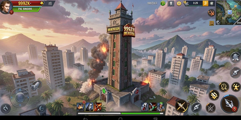 Gameplay seru Tower Defense di 999ZK.