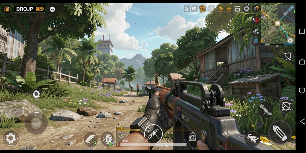 Gameplay BROJP yang penuh warna dan interaktif dalam simulasi kehidupan.