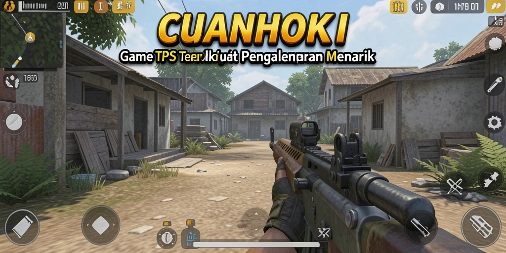 Tangkapan layar CUANHOKI menunjukkan aksi pertempuran yang mendebarkan dalam game TPS.