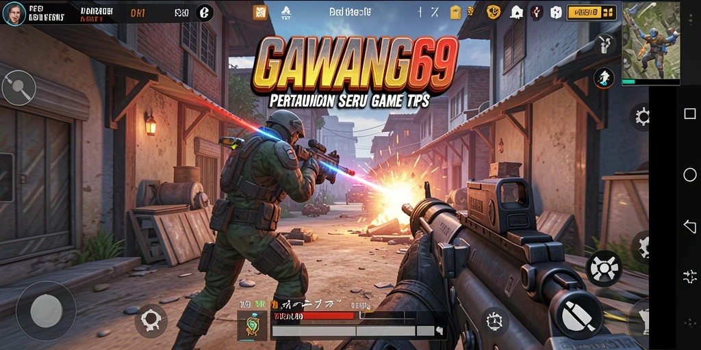 Tampilan gameplay GAWANG69 dengan aksi pertarungan TPS yang seru.