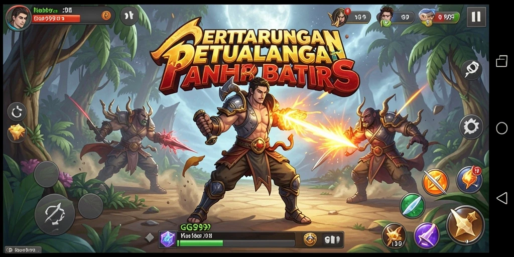 Tampilan aksi mendebarkan dalam GG999 saat pertarungan epik.