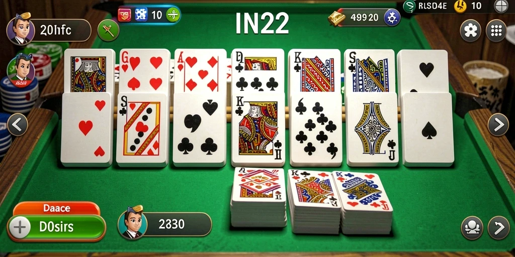 Screenshot gameplay IN22 menunjukkan keseruan bermain Domino.