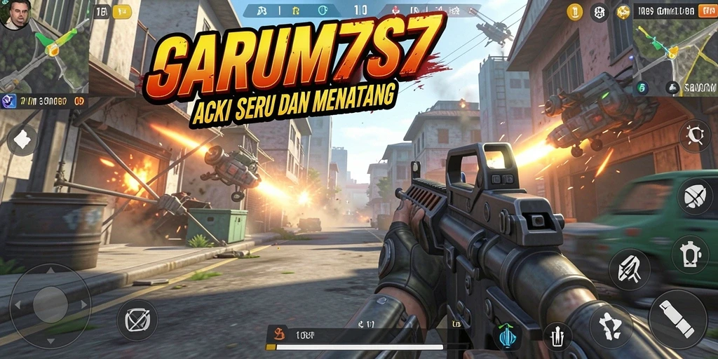 Menampilkan aksi seru dalam permainan TPS JARUM77.