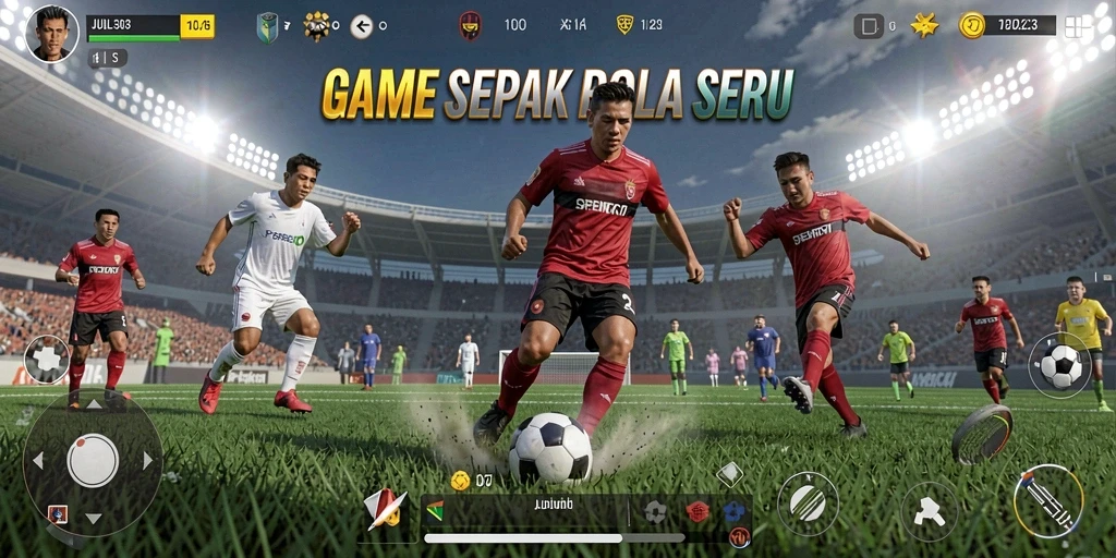 Gameplay JUDOL303 dengan aksi sepak bola yang mendebarkan.