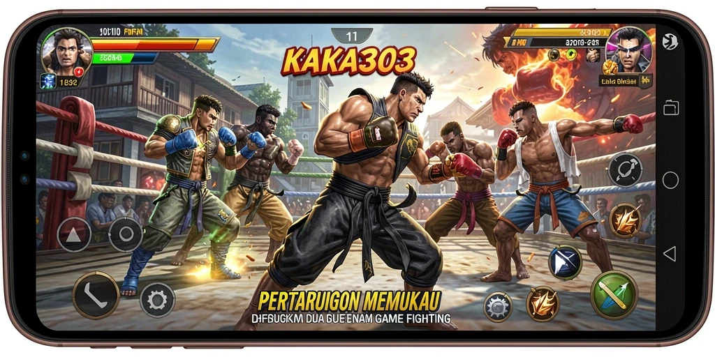 Tampilan aksi seru dalam permainan Fighting KAKA303.