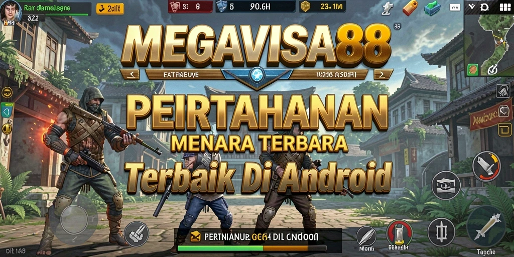 Tampilan gameplay seru dari MEGAVISA88 yang menampilkan strategi pertahanan menara.