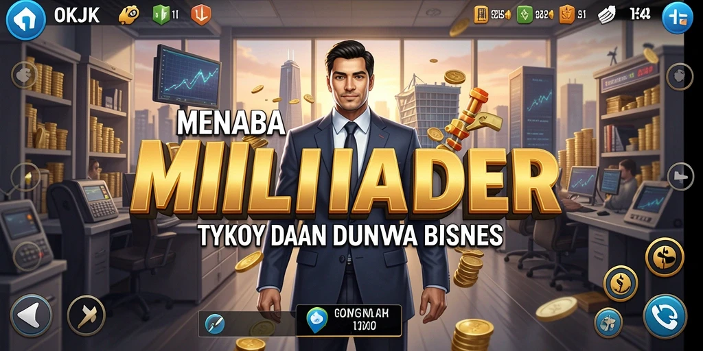 Tampilan menarik dari gameplay Tycoon di OKJK.