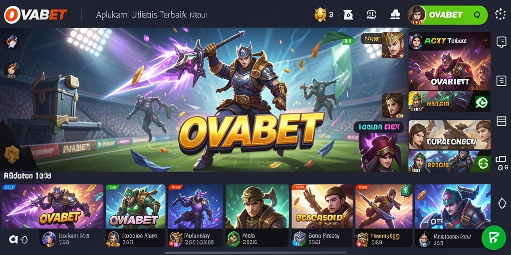 Tampilan utama OVABET menampilkan antarmuka yang intuitif dan menarik.