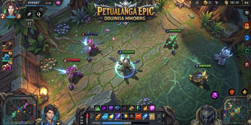 Screenshot utama gameplay <strong>PPRRYY</strong> yang menampilkan petualangan seru dalam dunia MMORPG.
