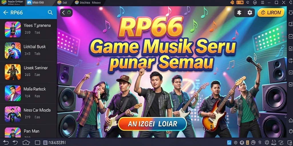 Tampilan tangkapan layar utama RP66 menampilkan gameplay yang asyik dan berwarna.