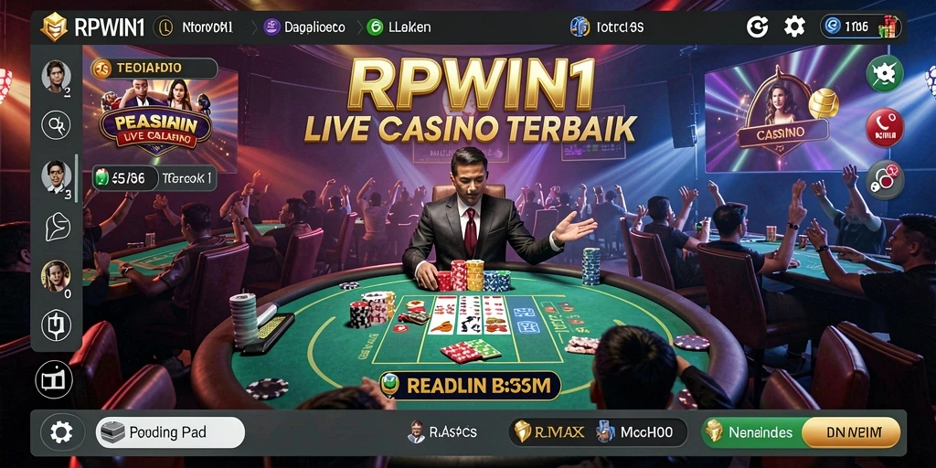 Tampilan gameplay menarik dalam RPWIN1 Live Casino.