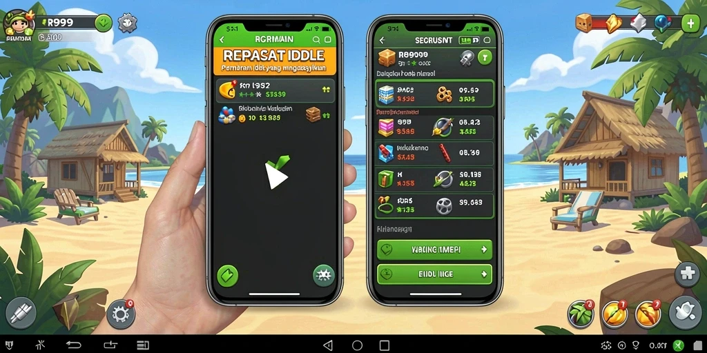 Tampilan gameplay <strong>RR999</strong> yang menarik dan santai dalam genre Idle.