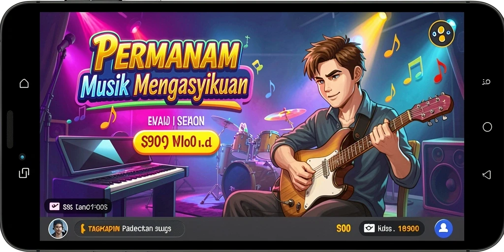 Screenshot utama S80 menampilkan gameplay seru dengan berbagai lagu.