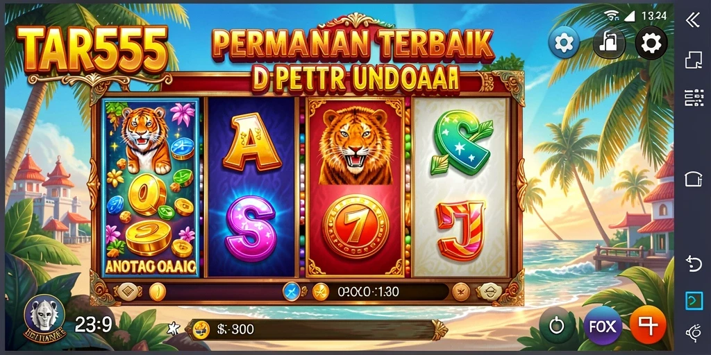 Tampilan gameplay TAR555 yang menarik dan penuh warna.