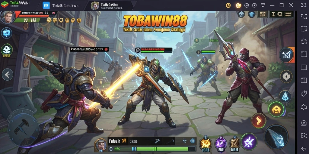 Tampilan strategis dari gameplay TOBAWIN88 yang menegangkan.