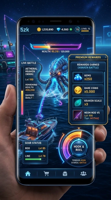 Tampilan utama aplikasi 5zk yang menarik dan informatif.